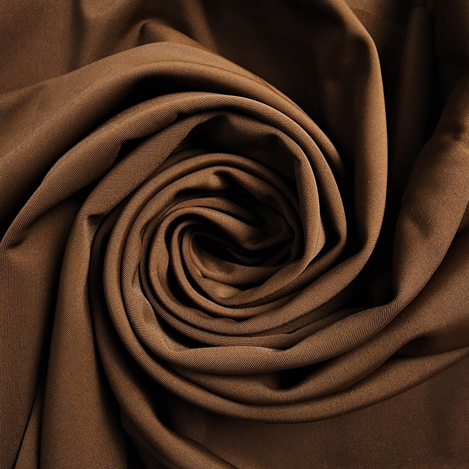 Solid Dark Brown Swim Knit Fabric