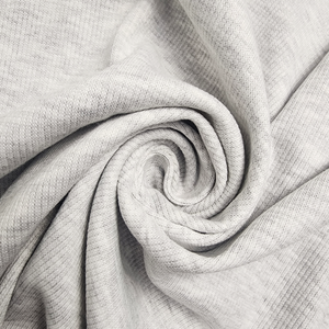 Heathered Ash Grey 2x1 Rib Knit Swirled