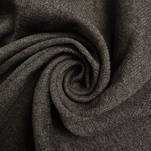 Heathered Charcoal 2x1 Rib Knit Swirled