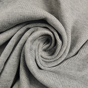 Heathered Grey 2x1 Rib Knit Swirled