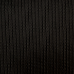 Solid Black 2x1 Rib Knit Flat