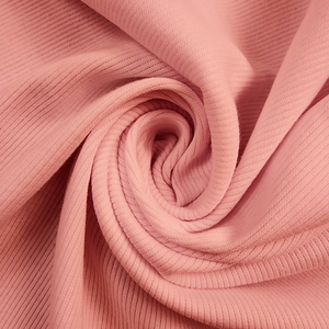 Solid Light Pink 2x1 Rib Knit Swirled