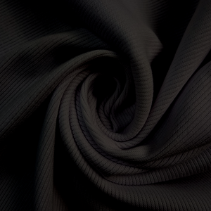 Solid Navy 2x1 Rib Knit Swirled