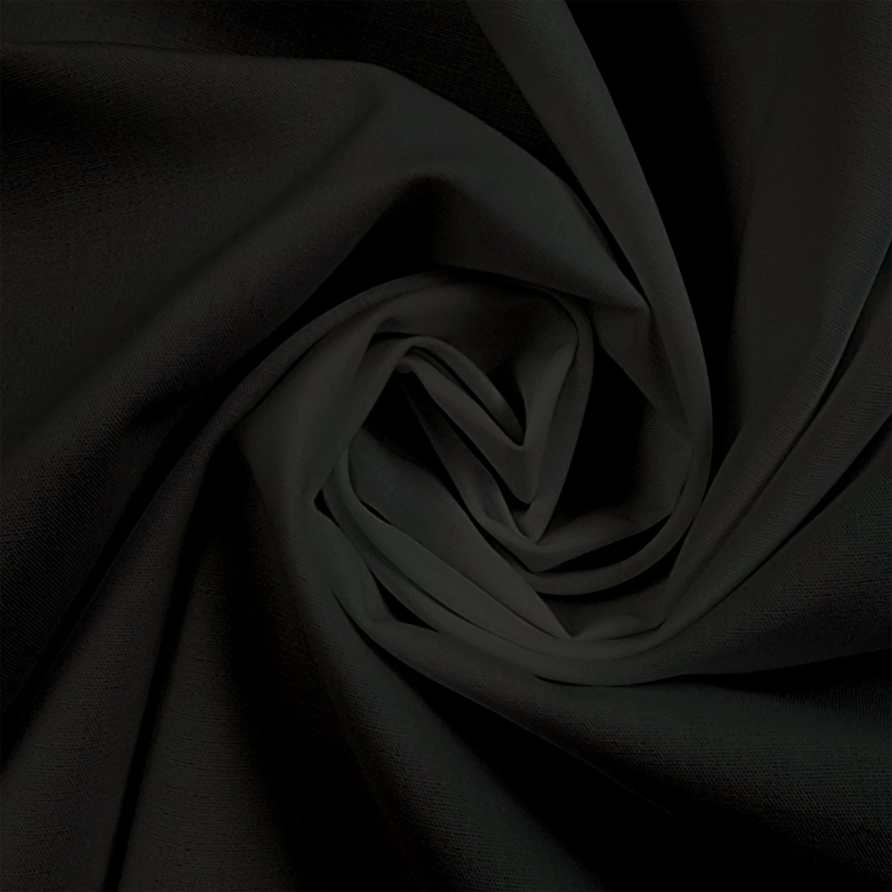 Solid Black Supreme Shirting Cotton 50's Broadcloth