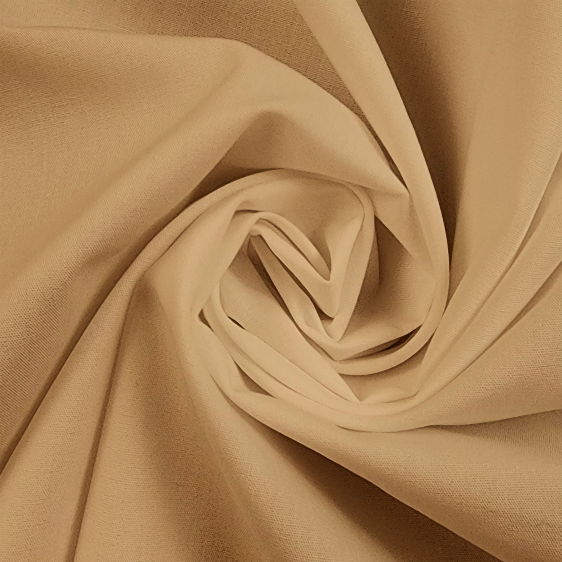 Solid Medium Khaki Supreme Shirting Cotton 50's Broadcloth