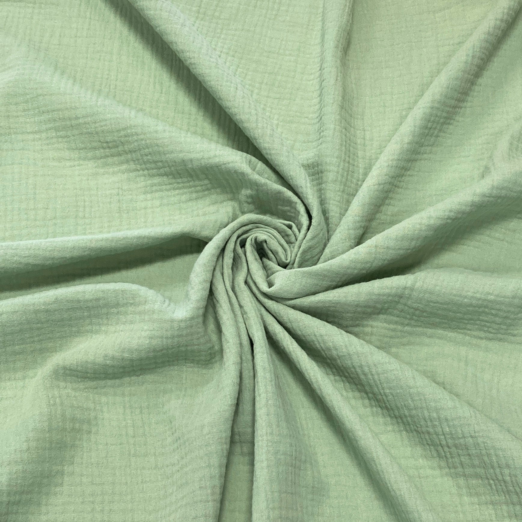 Warm Sage Woven Cotton Light Weight Double Gauze Fabric