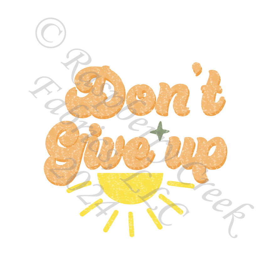 Tangerine Orange Yellow and Sage Don't Give Up Sun Panel, Trends for CLUB Fabrics