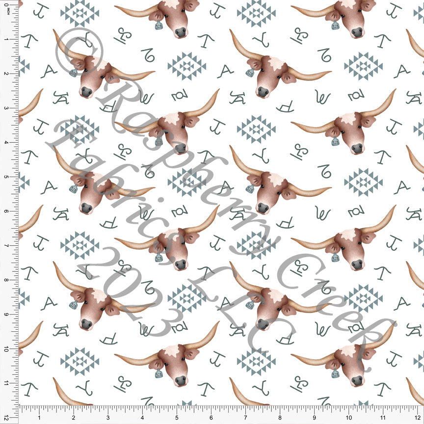 Milk Chocolate and White Cow Print Fabric, Wild West by Krystal Winn Design  for CLUB Fabrics Fabric, Raspberry Creek Fabrics