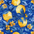 One In A Lemon Blue/Yellow Coastal Lemon Floral On Royal Blue Image