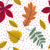 Polka leaves multicolor Image