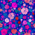 watercolor, light pink, hot pink, bold, floral, flowers, bright, kids, girls, women, cobalt blue, blue, green, peach, coral, spring, summer, modern, non directional, swim Image
