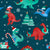 Dinosaur Christmas Green Image