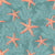 Starfihses and corals in an opal green seascape wallpaper Image
