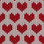 Faux Knitted Wool Hearts Hygge Nordic Warm Grandpa Style Christmas Valentine's Red on White Image