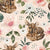 Vintage Spring Baby Deer Floral on Light Pink Image