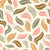 Flying leaves pattern - pastel colors Image