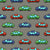 Colorful Toy Pixelated Video Game Cars on Concrete Gray Wallpaper Image