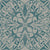Vintage Teal Blue Ornamental Damask on Grey Image