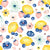 Summer Lemon Berry Floral on White Image