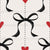 Pretty In Paris - Black Bows and Red Hearts Image