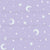 Charmed Halloween - Pastel Stars and Moons on Lavender - Cute Pastel Halloween Moons Image