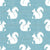 Squirrel Silhouettes on Boho Blue Crosshatch Image