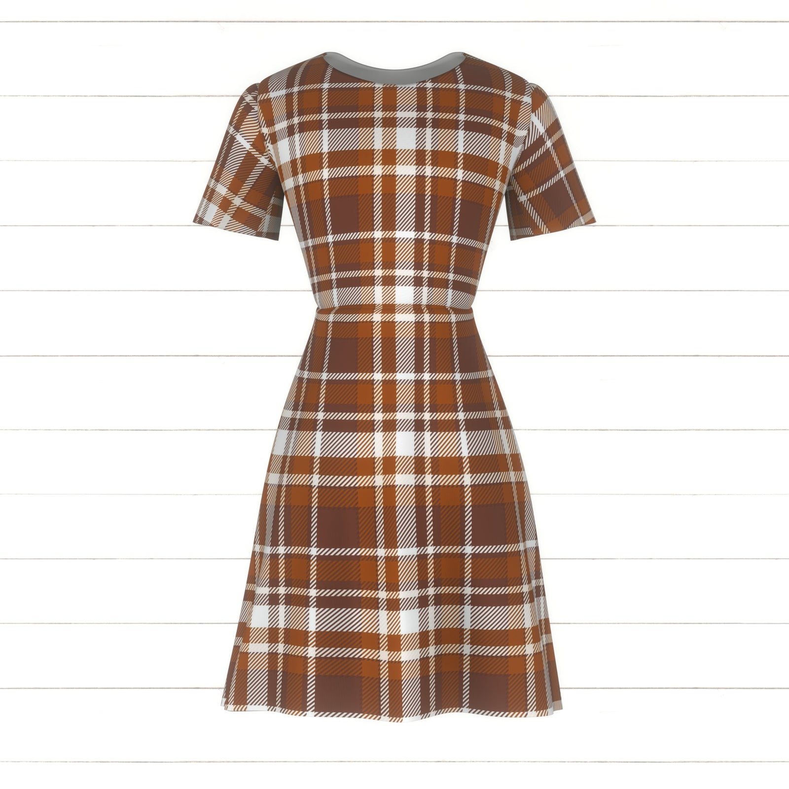 Brown Neutral Plaid Check