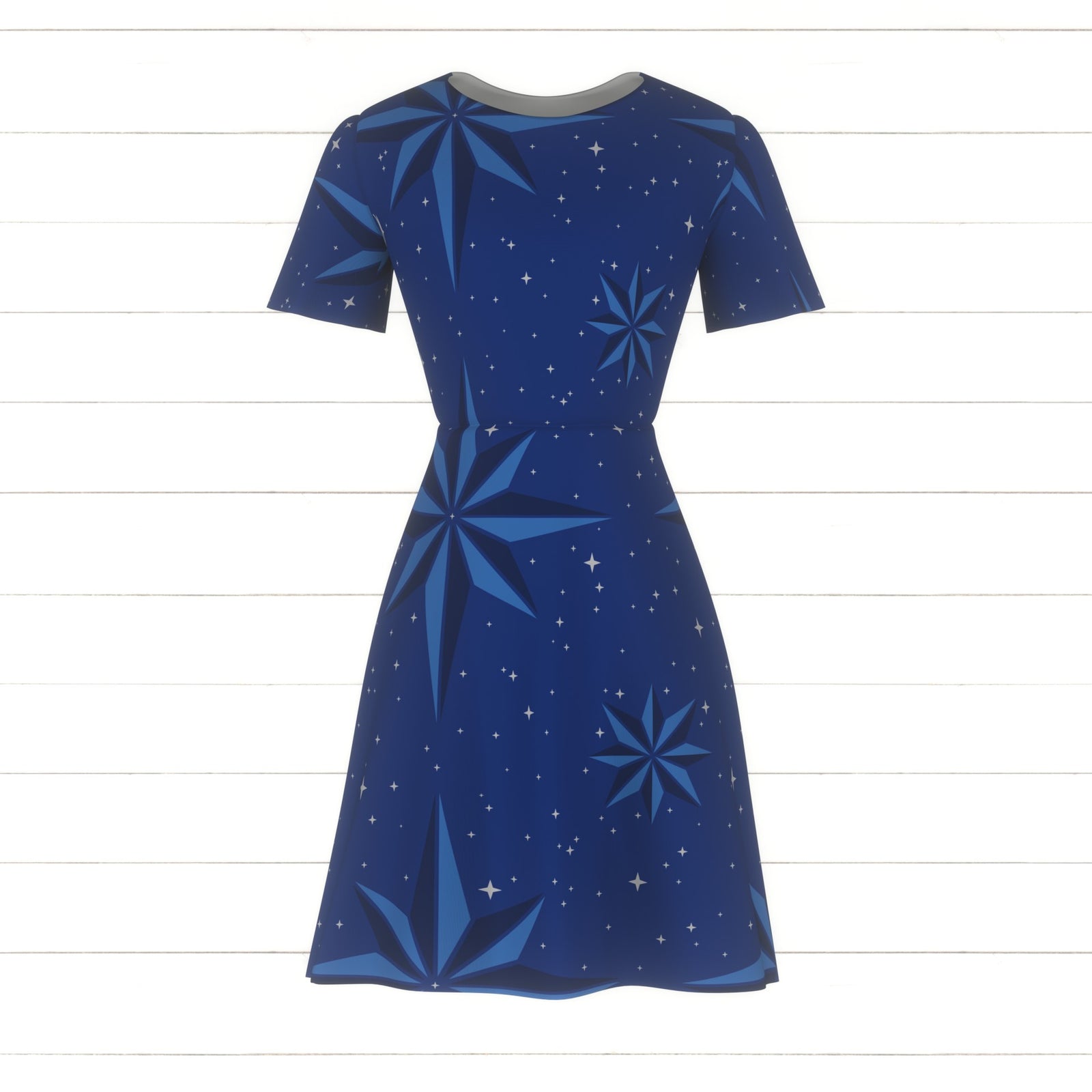 NorthStar Christmas Collection – Royal Blue with Dark Blue North Star Design – Blue on Blue