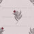 Pink Thistle Botanical Tossed Floral Oyster Pink Linen Texture Image