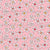 White ink daisies with colorful centers on blush pink Image