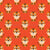 Cute Cartoon Baby Tiger on Bright Red Image
