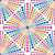 Maximalist Rainbow Sea Urchin Dot Mandala Diamond Tile Image