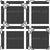 Double windowpane double diamond square checks – diamond casino collection – white black – big fabric projects, cheater quilts, eyecatcher, high contrast, dining room, kitchen, bathroom Image