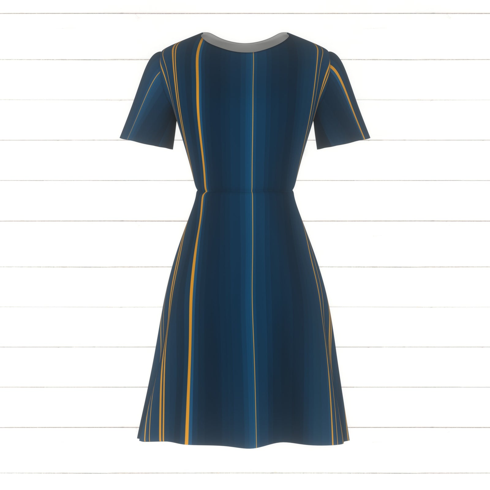 NorthStar Collection – Midnight Blue and Gold,  Shades of Stripes Design – Midnight Blue on Midnight Blue with Gold