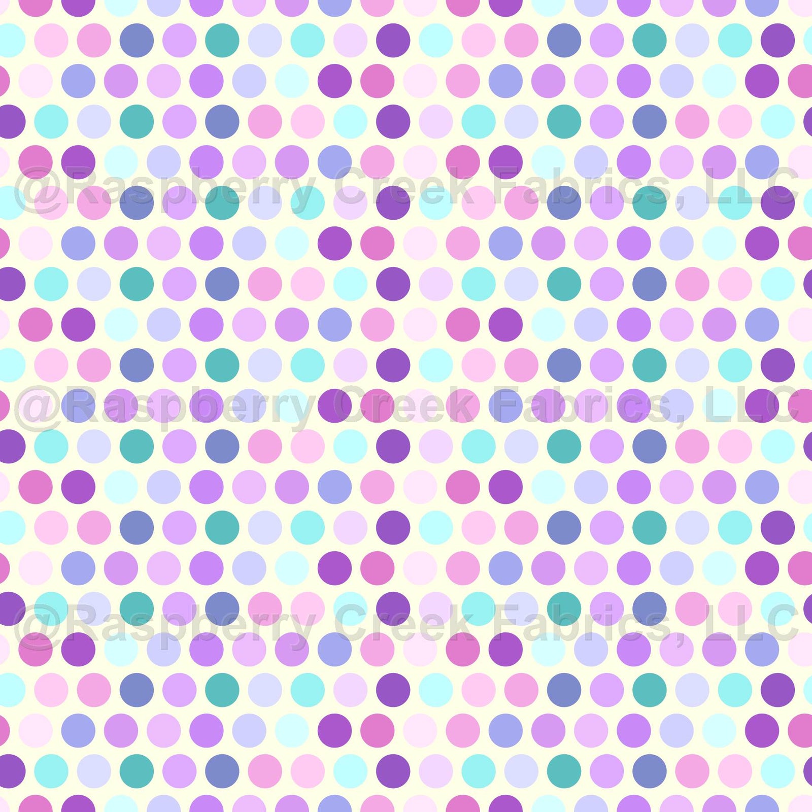 Alaska Sky Polka Dot, Dreamy purples, pinky pinks, minty greens, light blues, luscious berries.  Cozy for fall and winter, but light for spring and summer.  Reminiscent of the Northern Lights.