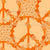 Peace symbols with flowers in orange. Image