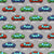 Colorful Toy Pixelated Video Game Cars With Road Lines Markings on Gray Wallpaper Image