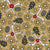 Team Spirit Hockey Floral in Gold and Steel Grey Image