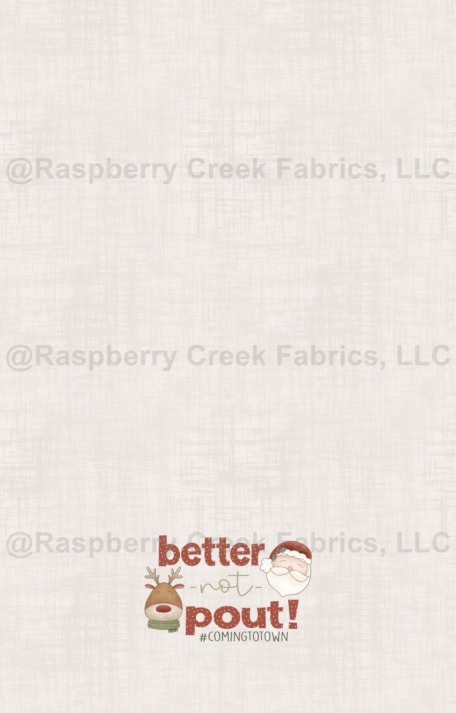 Tea Towel Panel- Feeling Jolly- Better Not Pout Light Skin