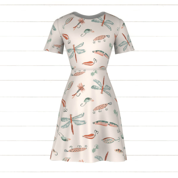 Angler's Palette / Paddles + Pines Collection / Vintage Watercolor Fly Raspberry Creek Fabrics