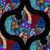 Starry Night Whimsigoth Tangle Retro Ogee Image