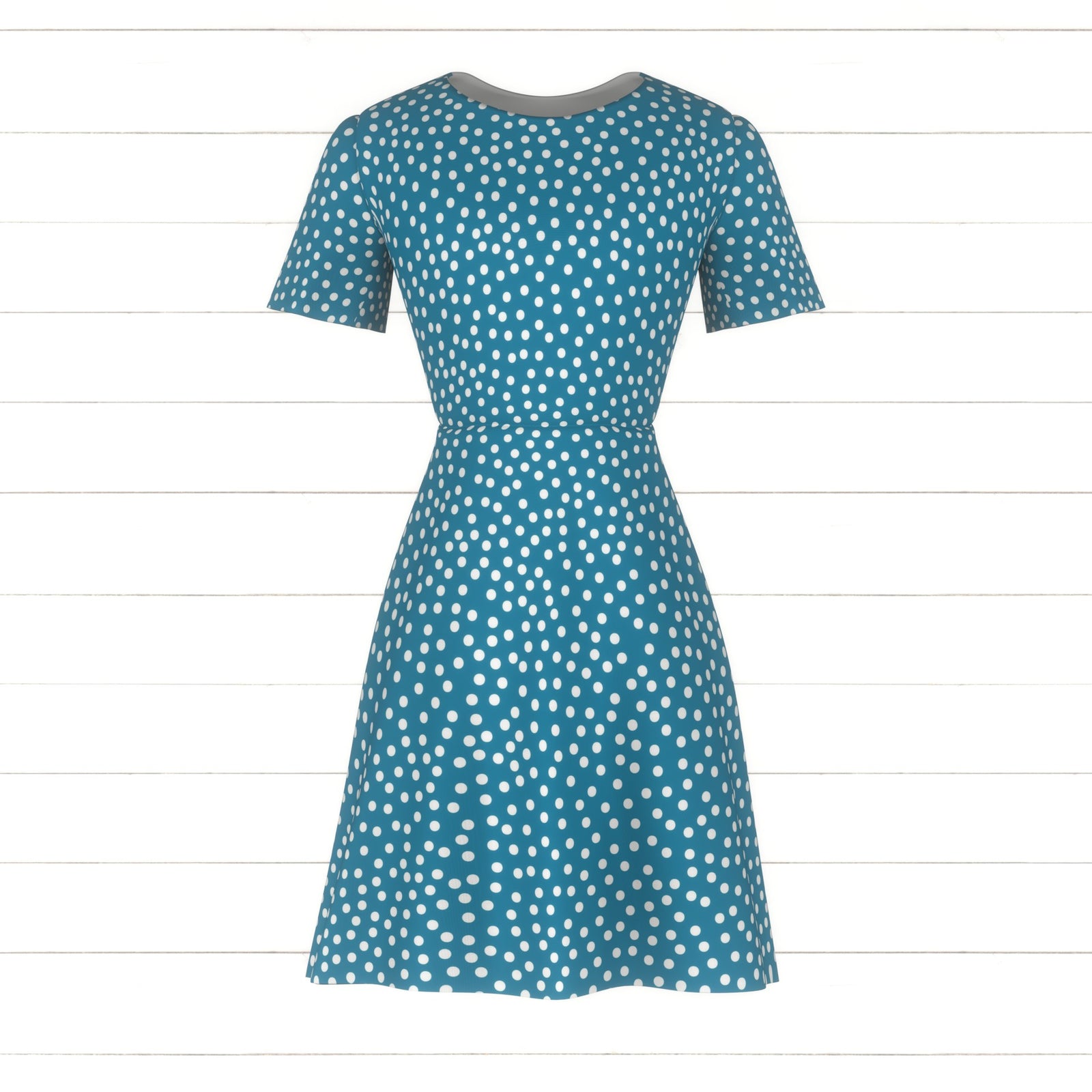 Haphazard Polka Dots on Turquoise