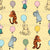 Classic Winnie the Pooh and Friends Floating Balloons on Honey Yellow Image