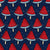 Patriotic Red Blue Watermelon Slices on Navy Blue Image