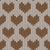 Faux Knitted Wool Hearts Hygge Nordic Warm Grandpa Style Coffee Latte Brown on White Image
