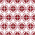 Patriotic Boho Red and White Ornate Tile Image