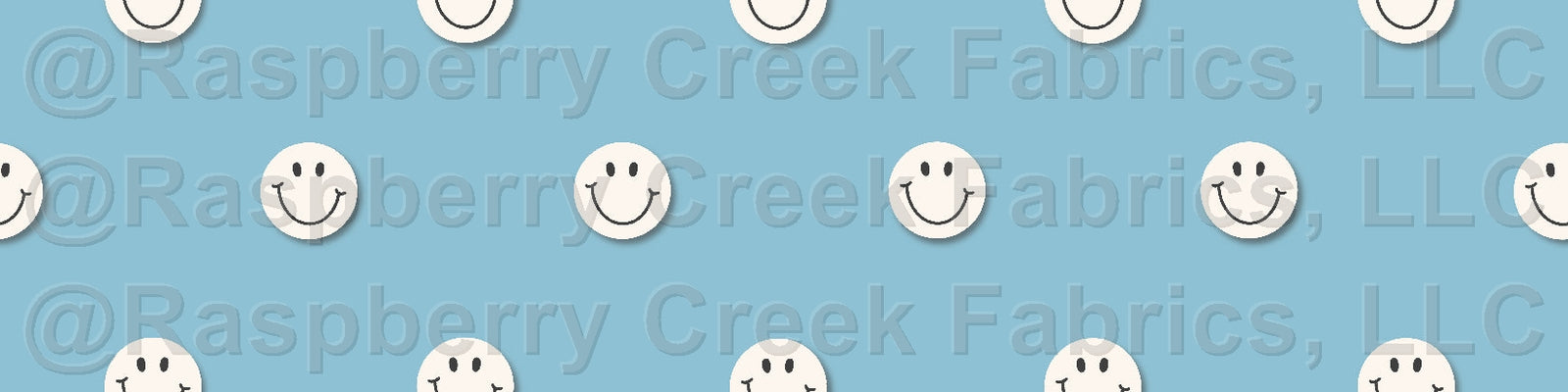 Back 2 School 2.0 Smiley Blue Fabric, Raspberry Creek Fabrics, watermarked