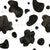 Abstract black and white cow spots pattern Image