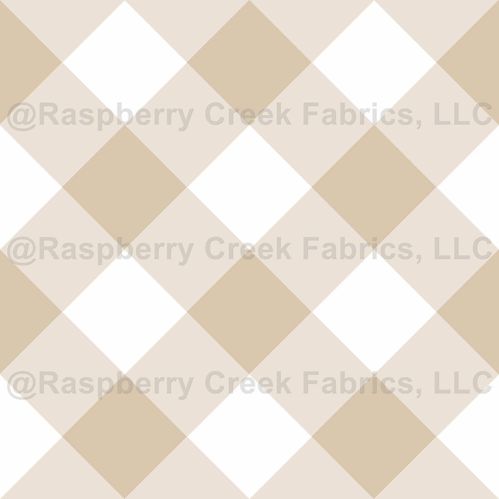 Retro Diamond Gingham in Warm Taupe by Tessa Hall