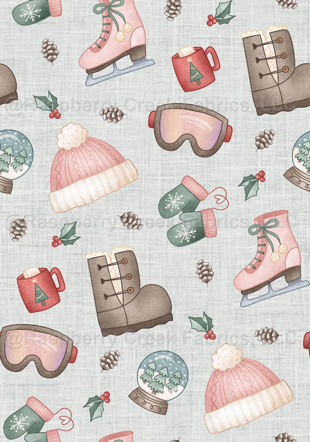 Winter Wonderland Pink Gear Light Green